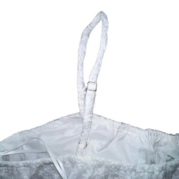 HEATHERLY TAMAR WHITE FLORAL EMBROIDERED‎ LACE CROPPED CAMI TANK TOP WOMEN LARGE - Picture 4 of 11